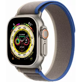 Умные часы Apple Watch Ultra 49 мм Titanium Case, титановый/сине-серый S/M Trail Loop
